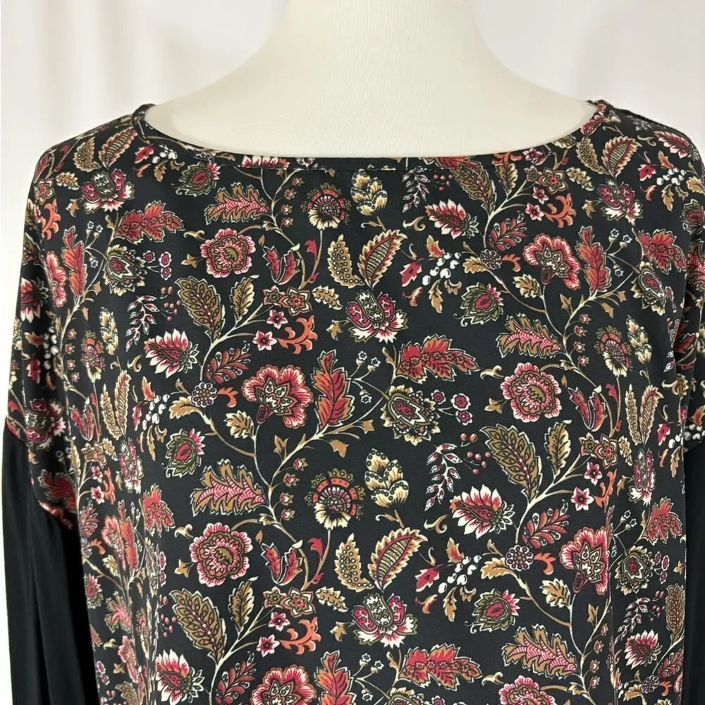 C Wonder Paisley/Floral Long Sleeve Top